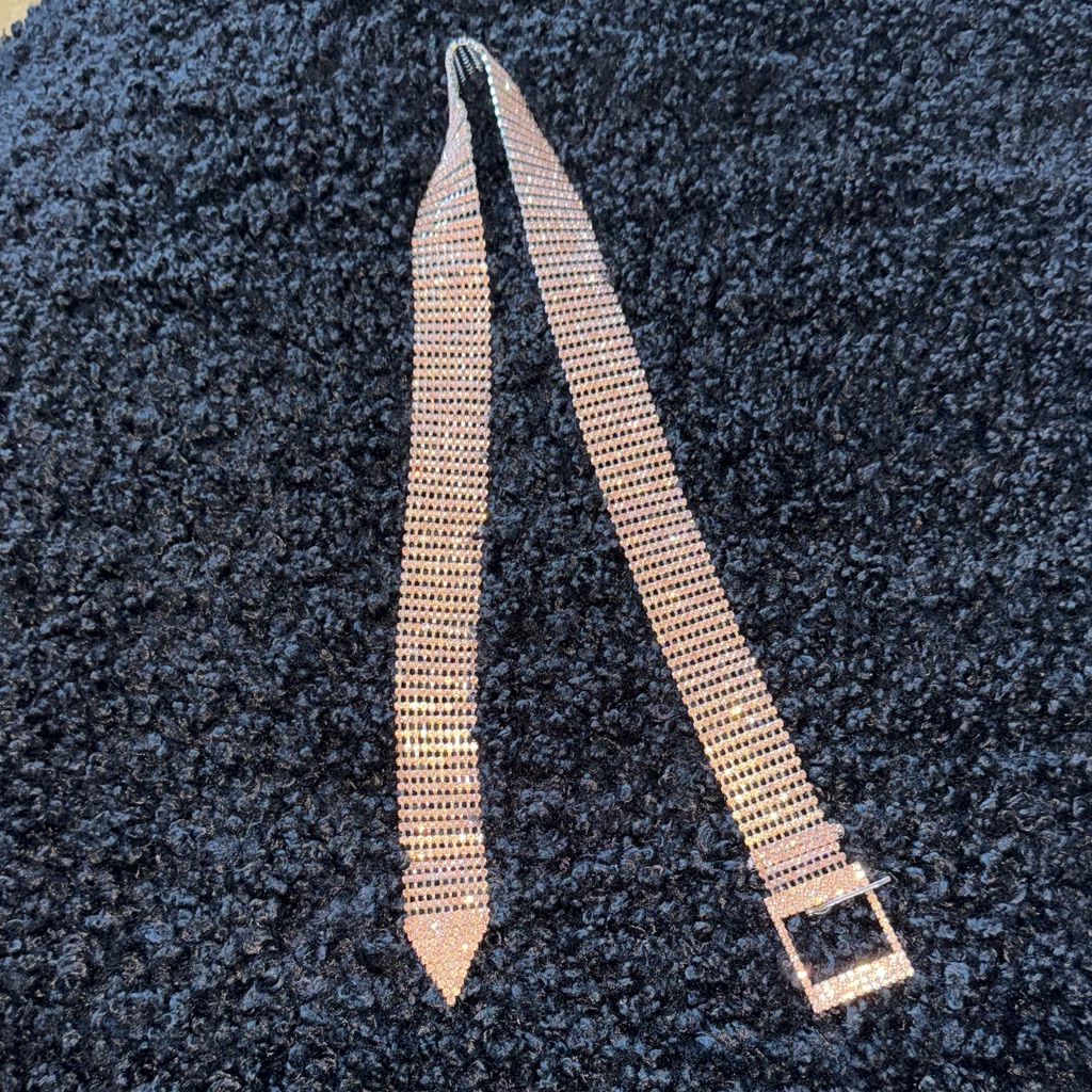 B-Low The Belt Farah Rose Gold Mesh Belt Nwot